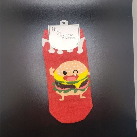 Funny cheeseburger ankle socks - Picture 1 of 3